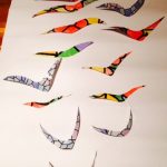 3 Cut out bird shapes