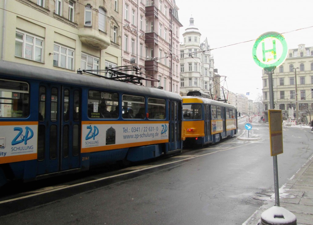 View of city tram