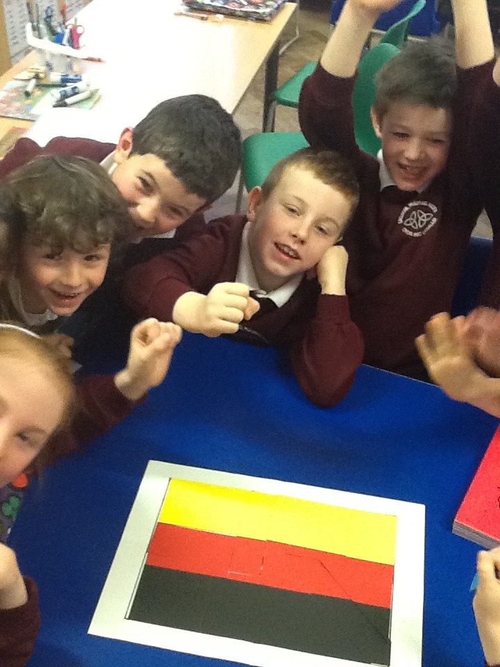 They worked it out... the colours of the german flag!