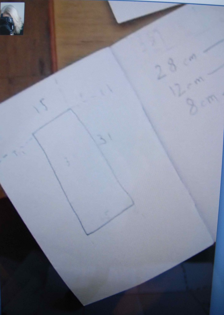 All the dimensions were noted down in the sketchbook so we could record everything we did.