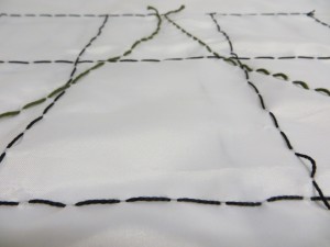 close up detail of the stitch - I like the minimal aesthetic