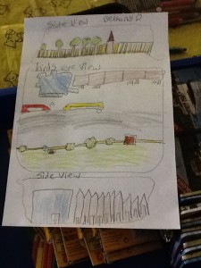 Sketch side and birds eye view of flooded landscape (2)